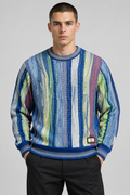 Carlo Colucci Strickpullover Blau