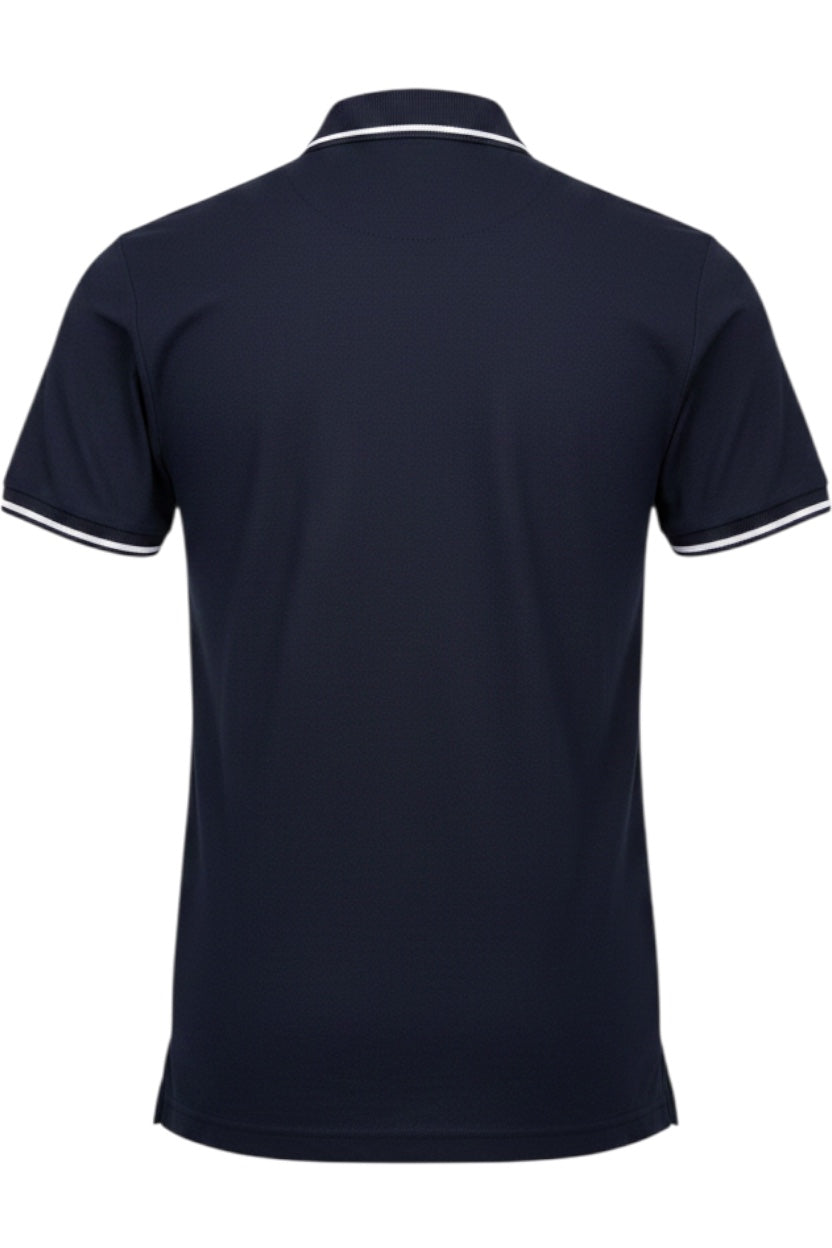 Nike Herren Poloshirt Blau Gestreift Größe S