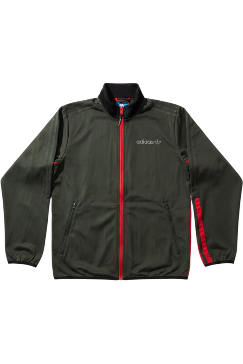 Adidas Herren Trainingsjacke Grün Rot Schwarz Größe M