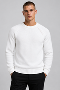 Carlo Colucci Feinstrick Pullover Weiß