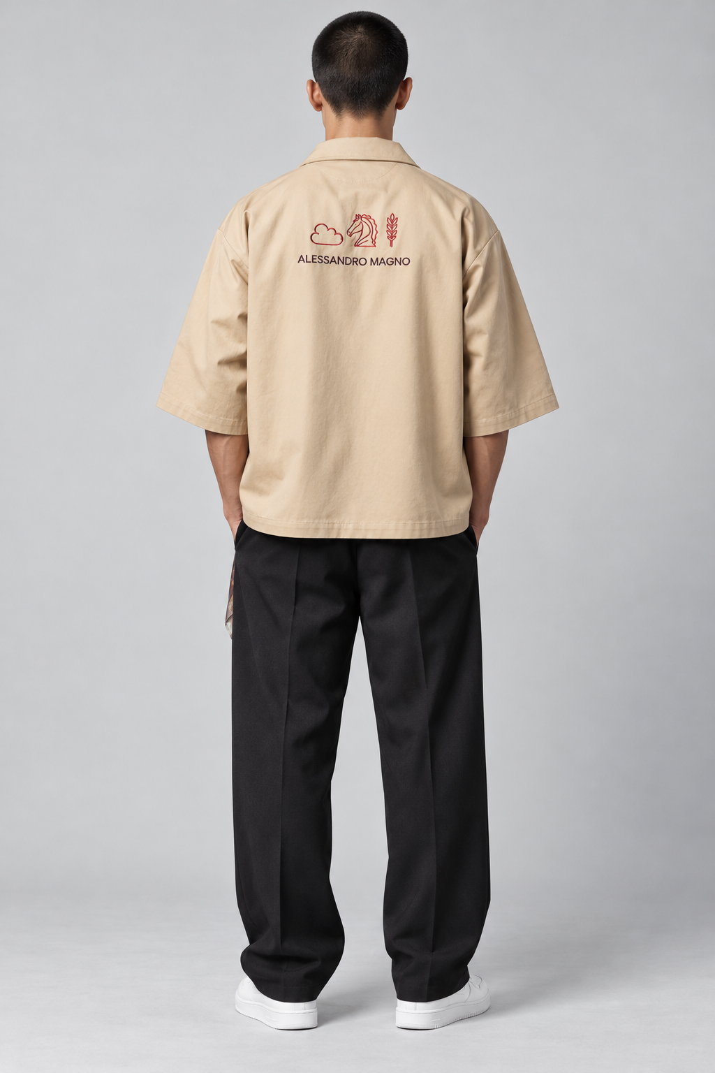 Alessandro Magno Hemd-Jacke Kurzarm