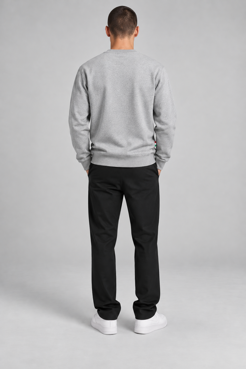 Carlo Colucci Pullover Basic Grau