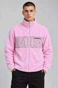 Carlo Colucci Fleece Jacke Teddy Rosa