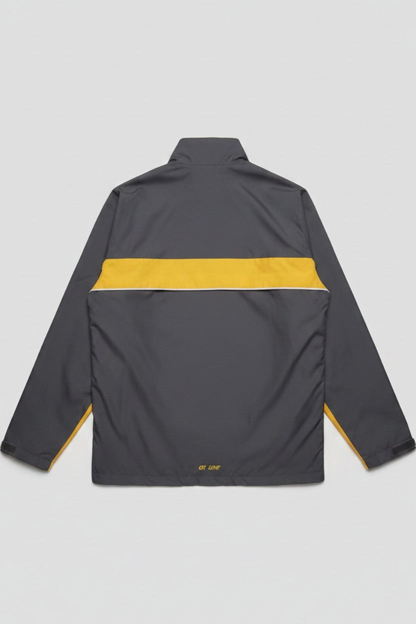 Concurve Herren Trainingsjacke Grau Gelb Größe XL
