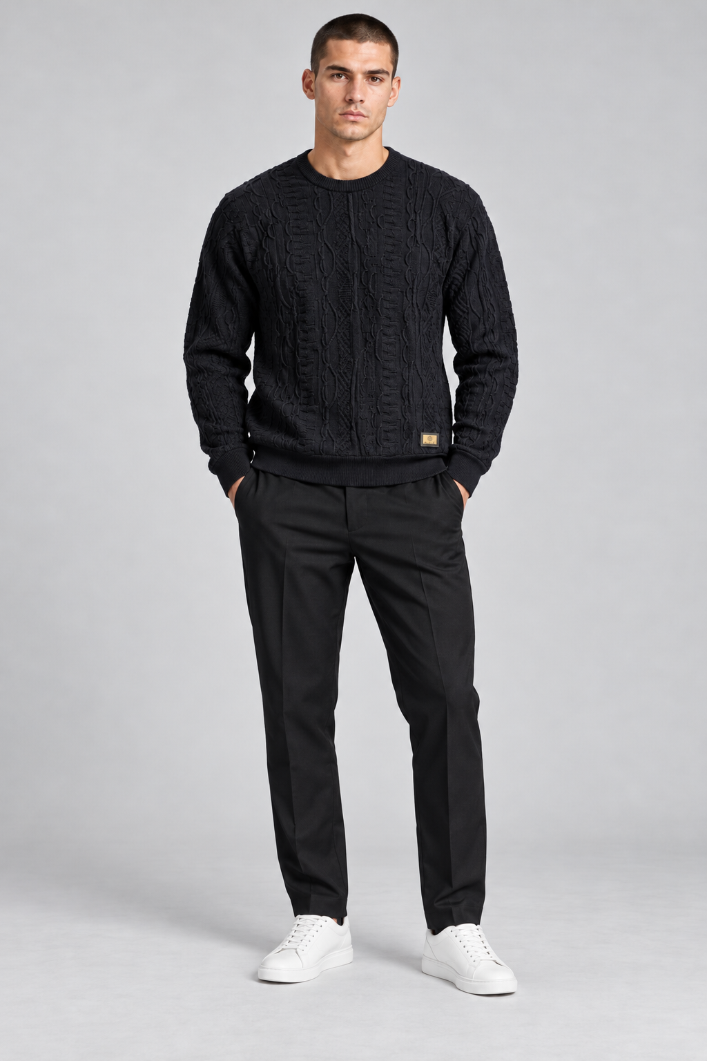 Carlo Colucci Strickpullover Plain