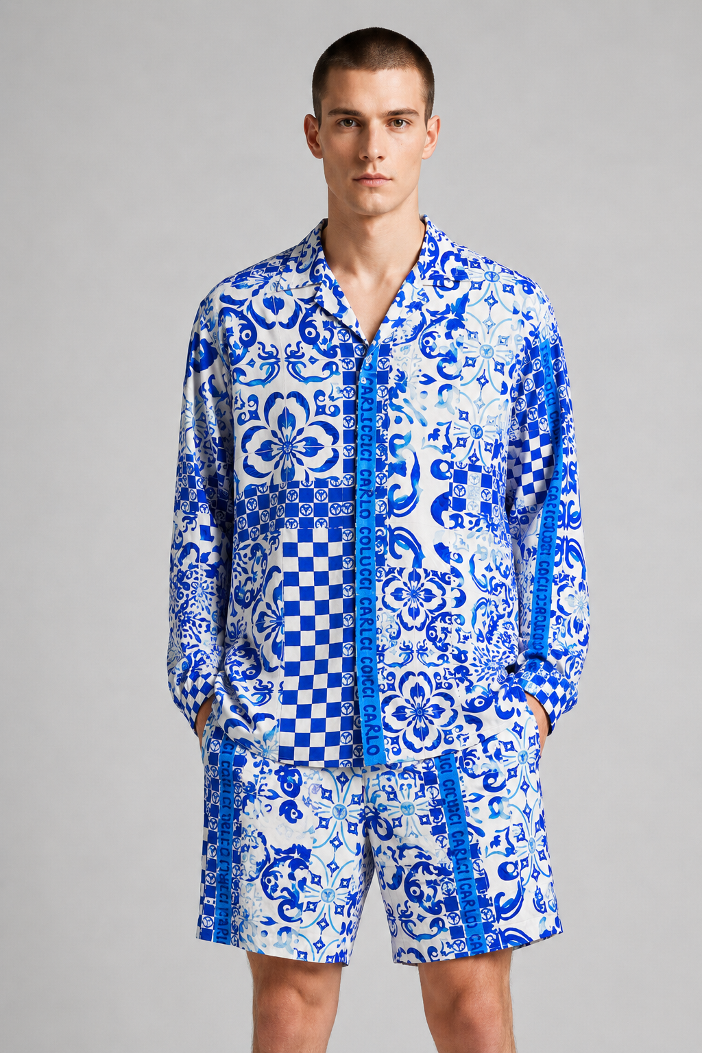 Carlo Colucci Set Hemd + Shorts
