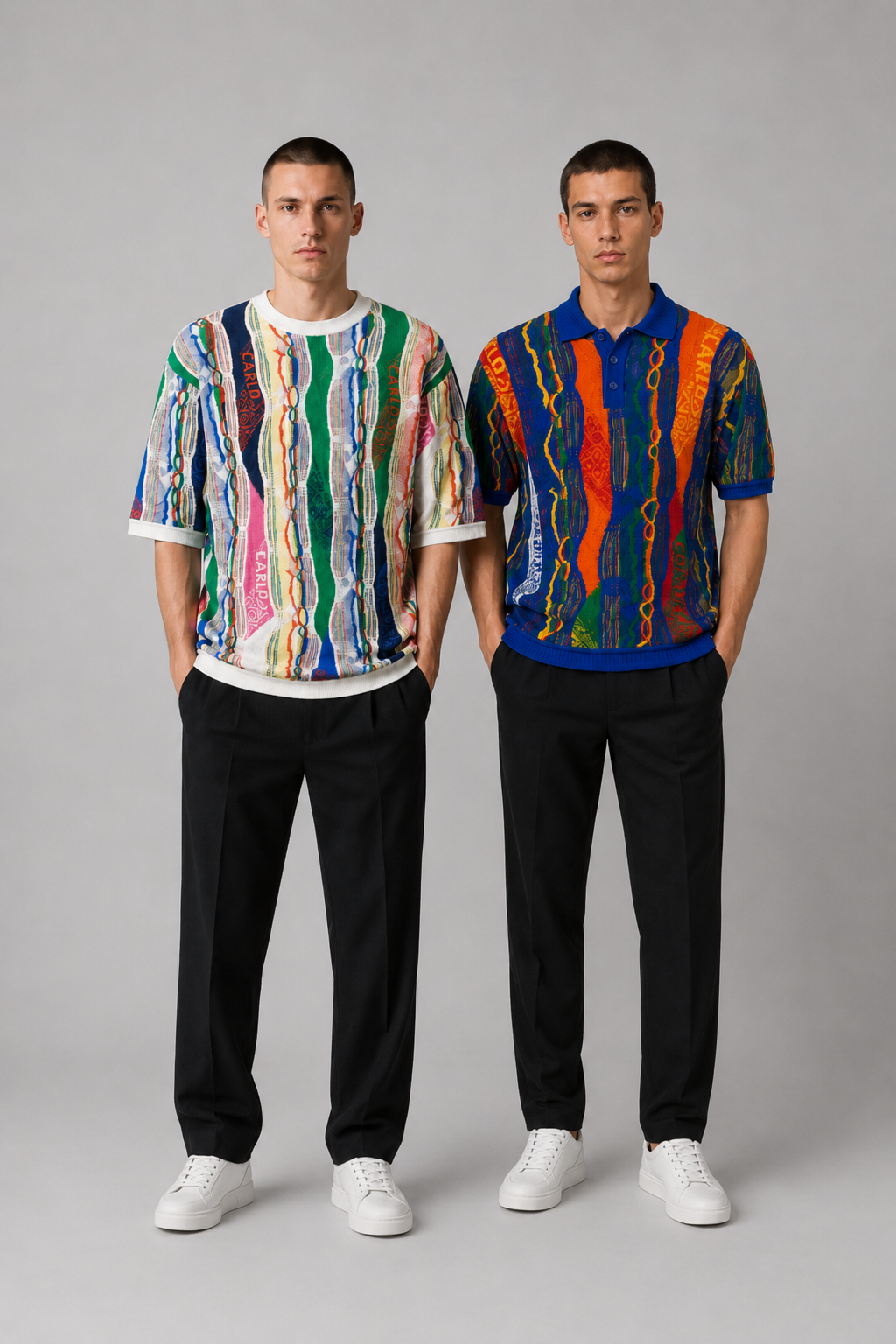 Carlo Colucci Bundle Strick-Polo + Strick-Shirt