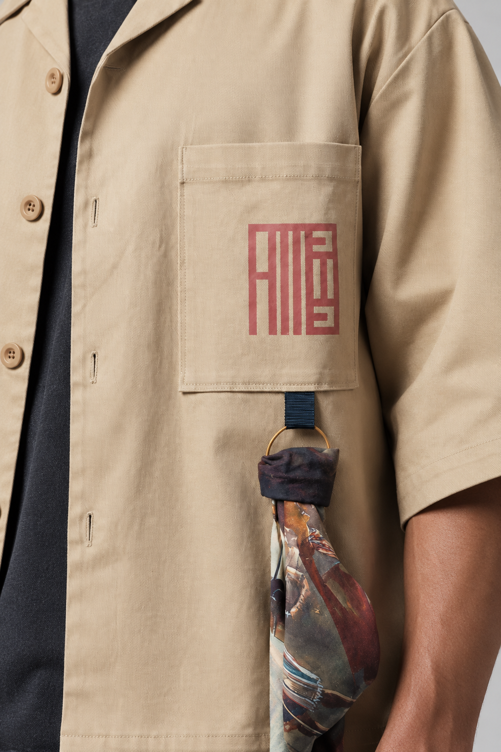 Alessandro Magno Hemd-Jacke Kurzarm