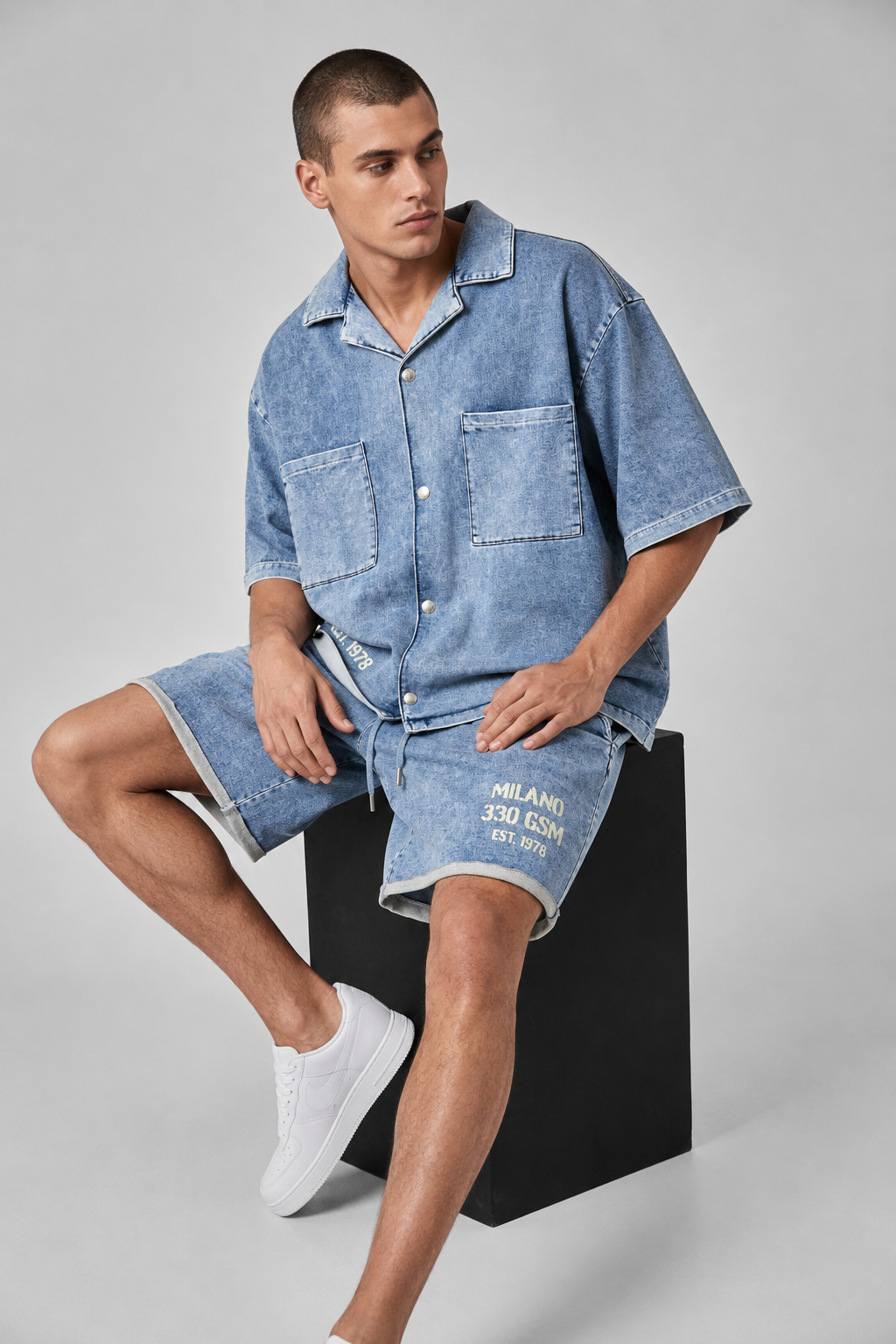 Carlo Colucci Set Hemd + Shorts