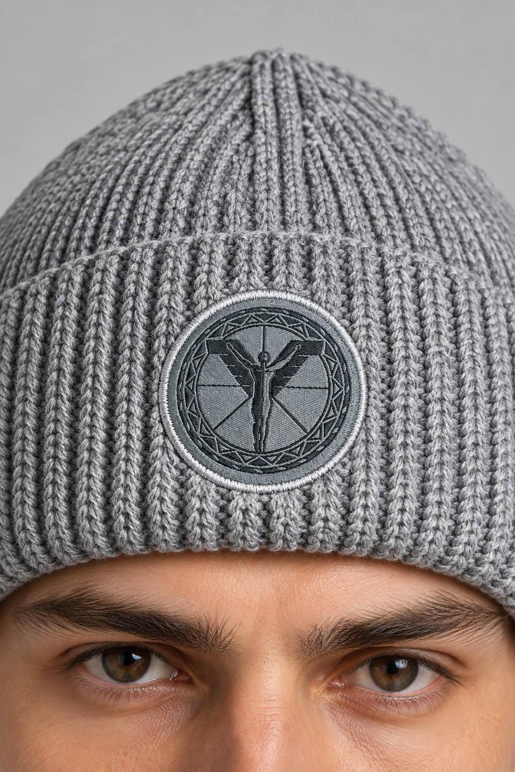 Carlo Colucci Beanie Mütze Dunkel Grau