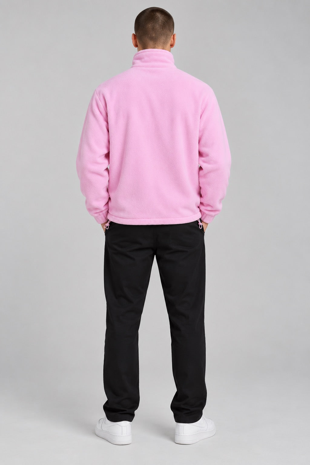 Carlo Colucci Fleece Jacke Teddy Rosa
