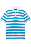 Hugo Boss Herren Poloshirt Blau-Weiß Größe XL