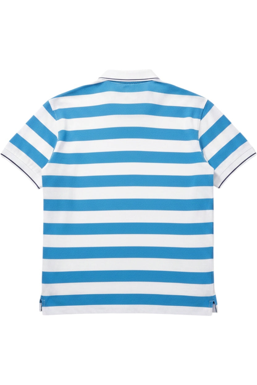 Hugo Boss Herren Poloshirt Blau-Weiß Größe XL