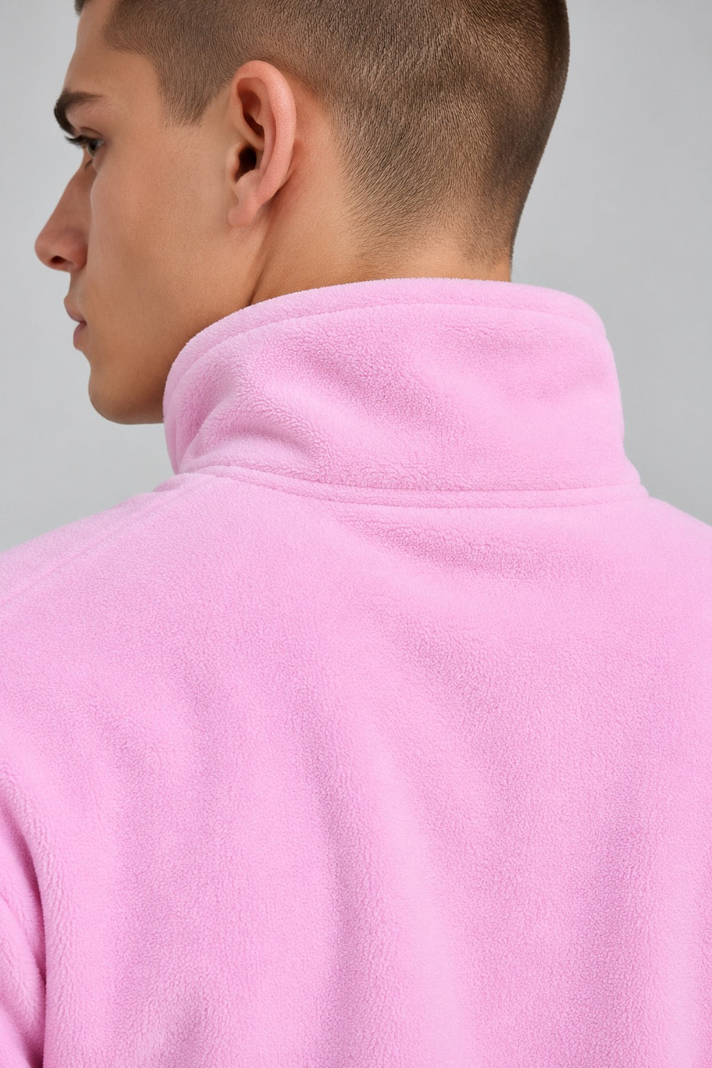 Carlo Colucci Fleece Jacke Teddy Rosa