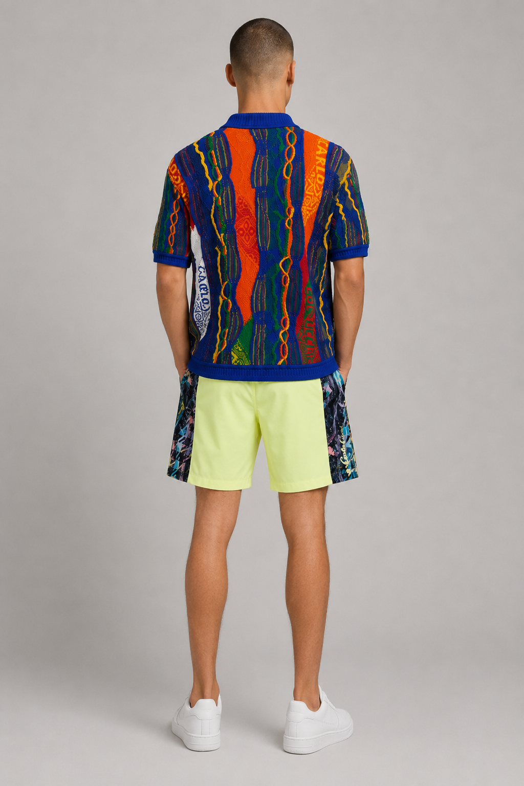 Carlo Colucci Bundle Strick-Polo + Shorts
