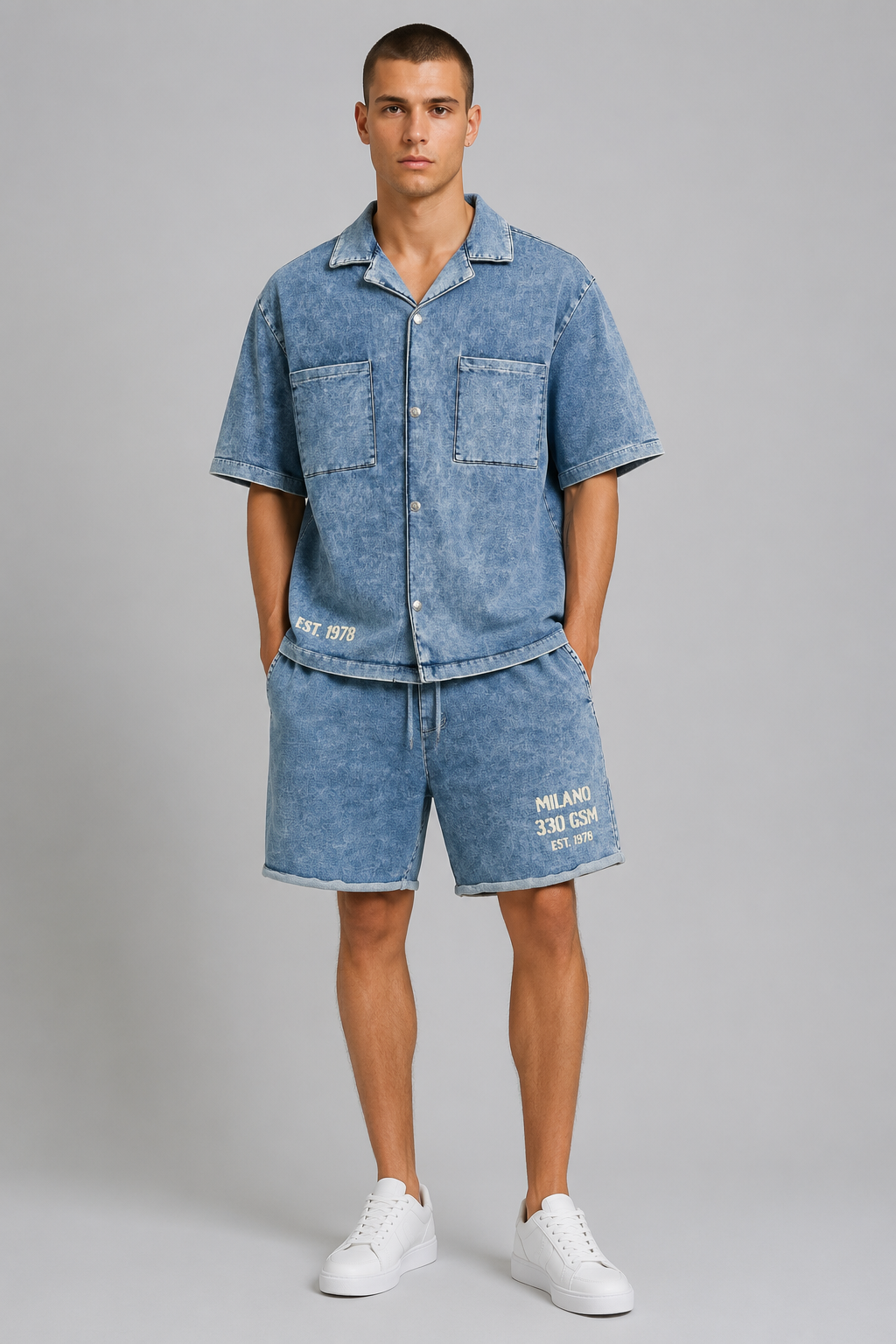 Carlo Colucci Set Hemd + Shorts