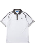 Adidas Herren Poloshirt Weiß-Braun Größe M