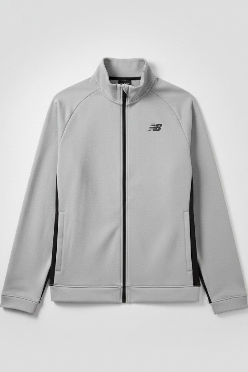 New Balance Herren Trainingsjacke Grau Schwarz Größe S/M