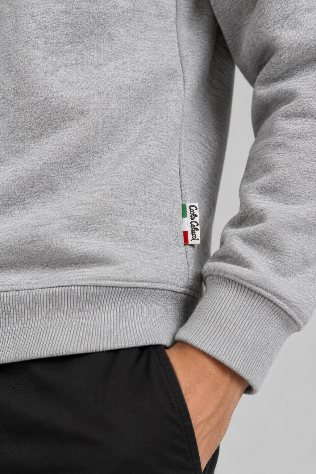 Carlo Colucci Pullover Basic Grau