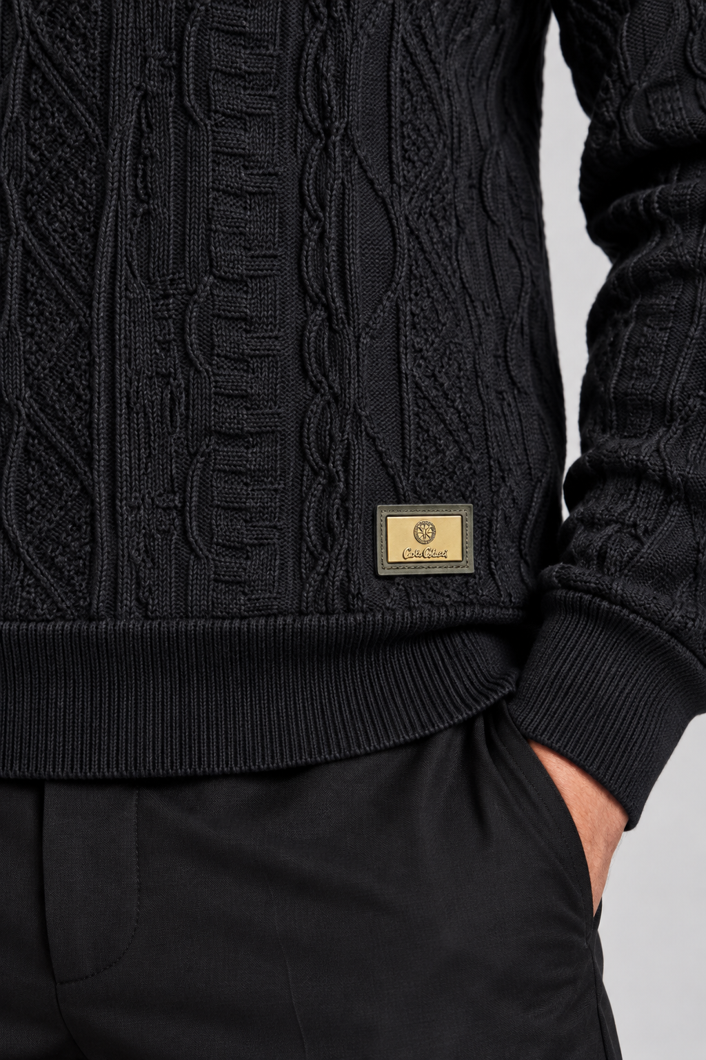 Carlo Colucci Strickpullover Plain