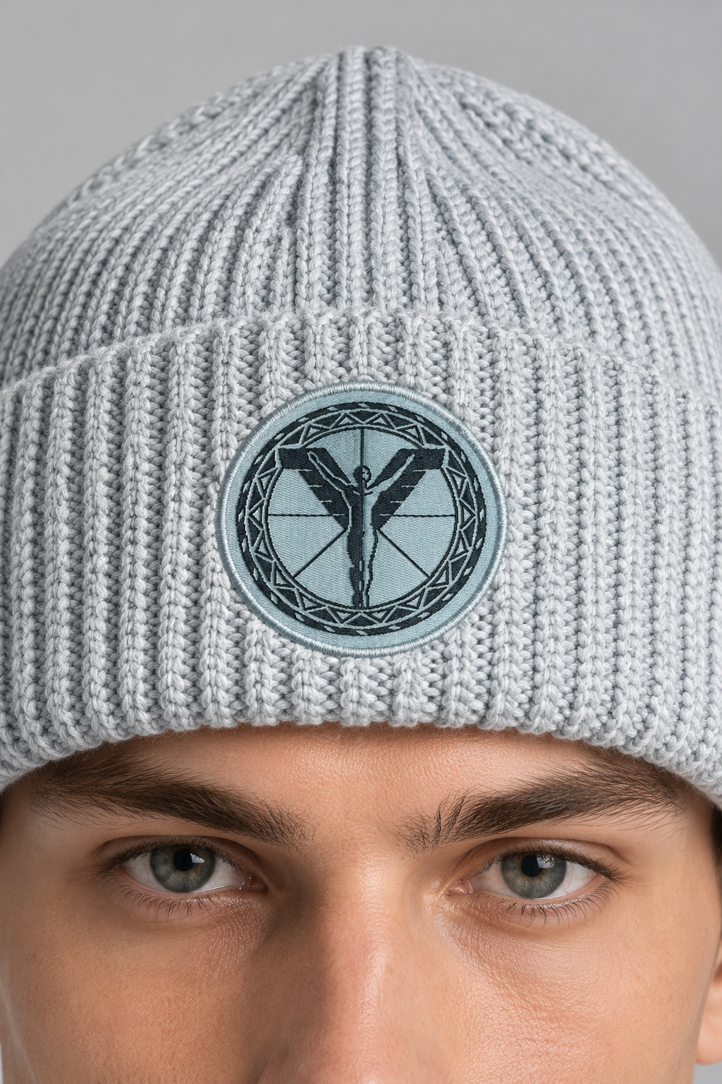 Carlo Colucci Beanie Mütze Grau