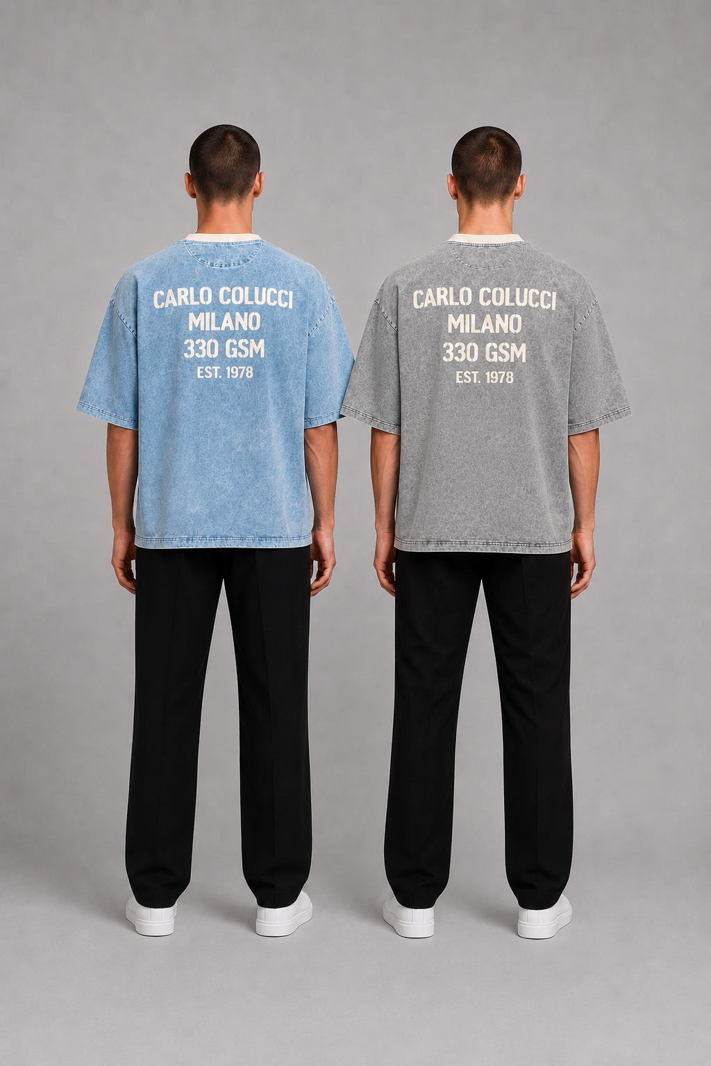Carlo Colucci Set 2 T-Shirts Denim