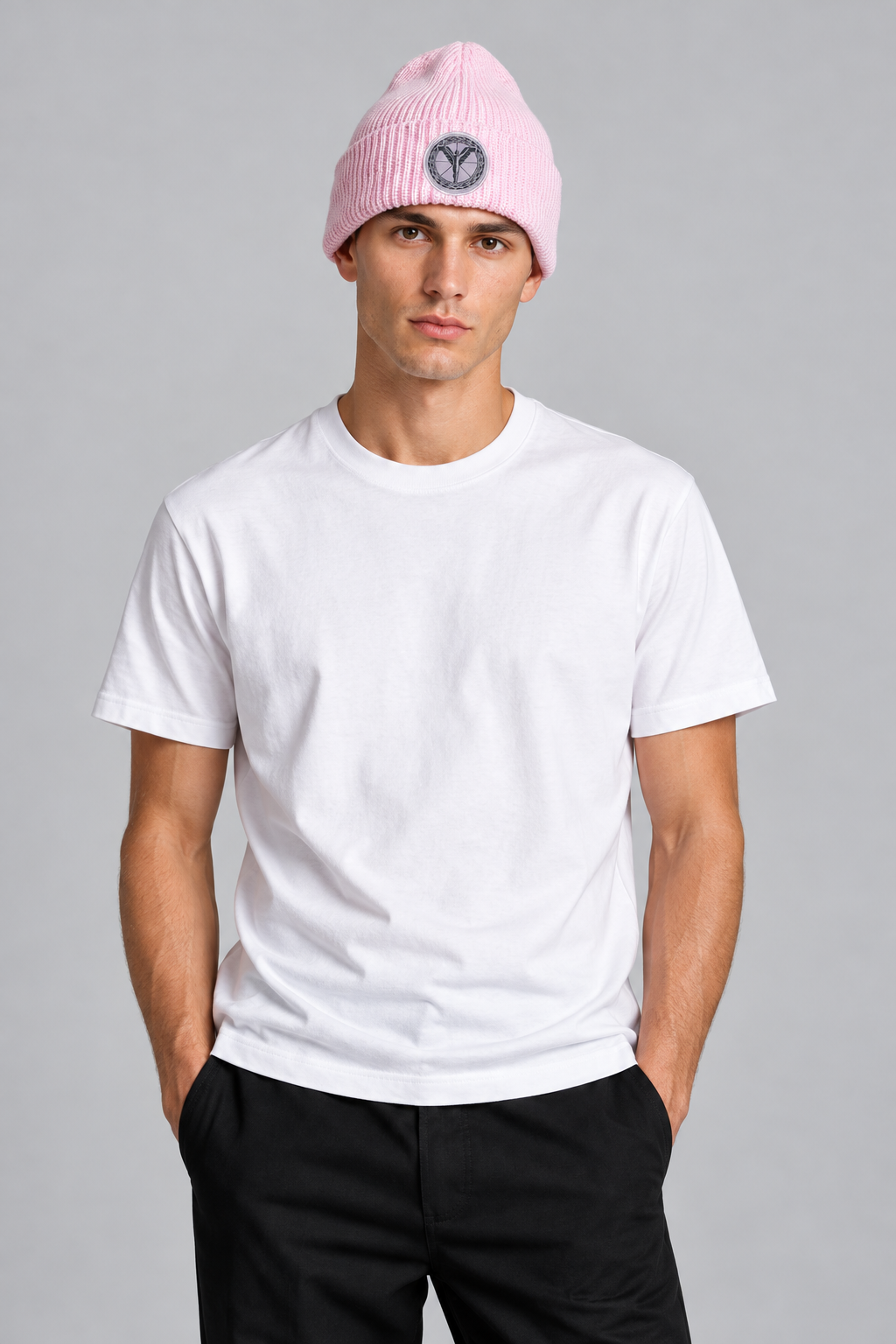 Carlo Colucci Beanie Mütze Rosa