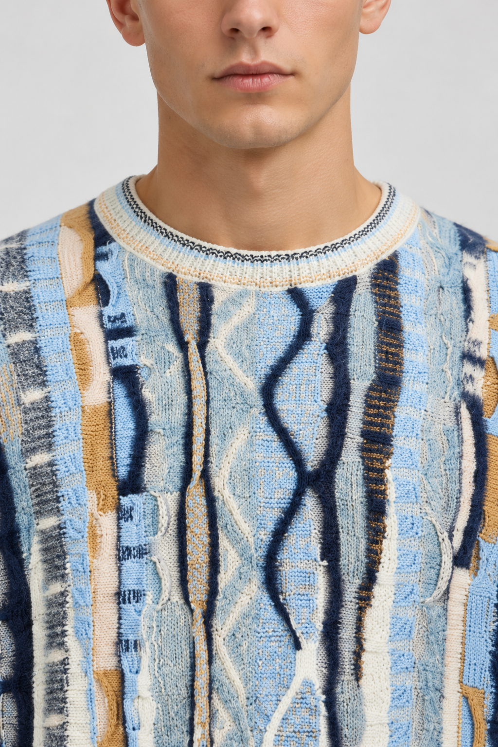 Carlo Colucci Strickpullover Fluffy 3D Knit