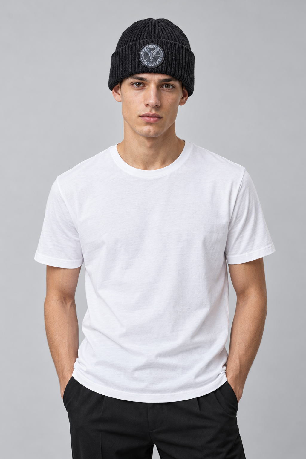 Carlo Colucci Beanie Mütze Schwarz