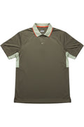Nike Herren Poloshirt Dri-Fit Grün Gestreift Größe L