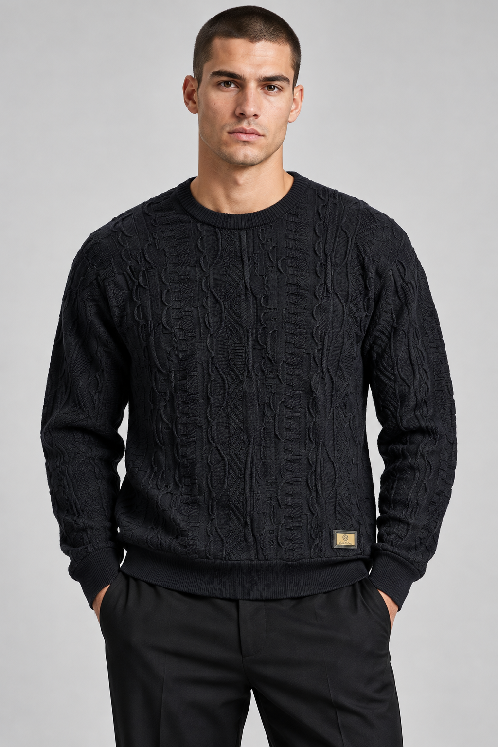 Carlo Colucci Strickpullover Plain