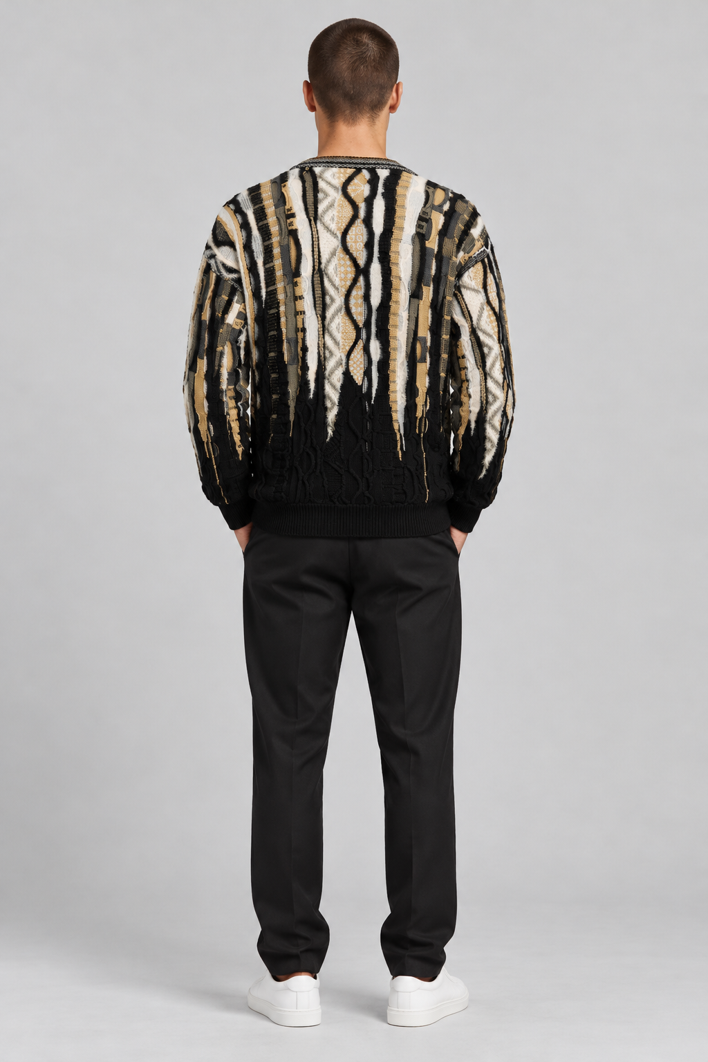 Carlo Colucci Strickpullover Fluffy 3D Knit