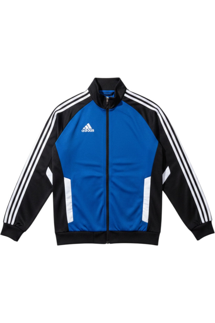 Adidas Herren Trainingsjacke Blau Schwarz Weiß Einfarbig Größe S