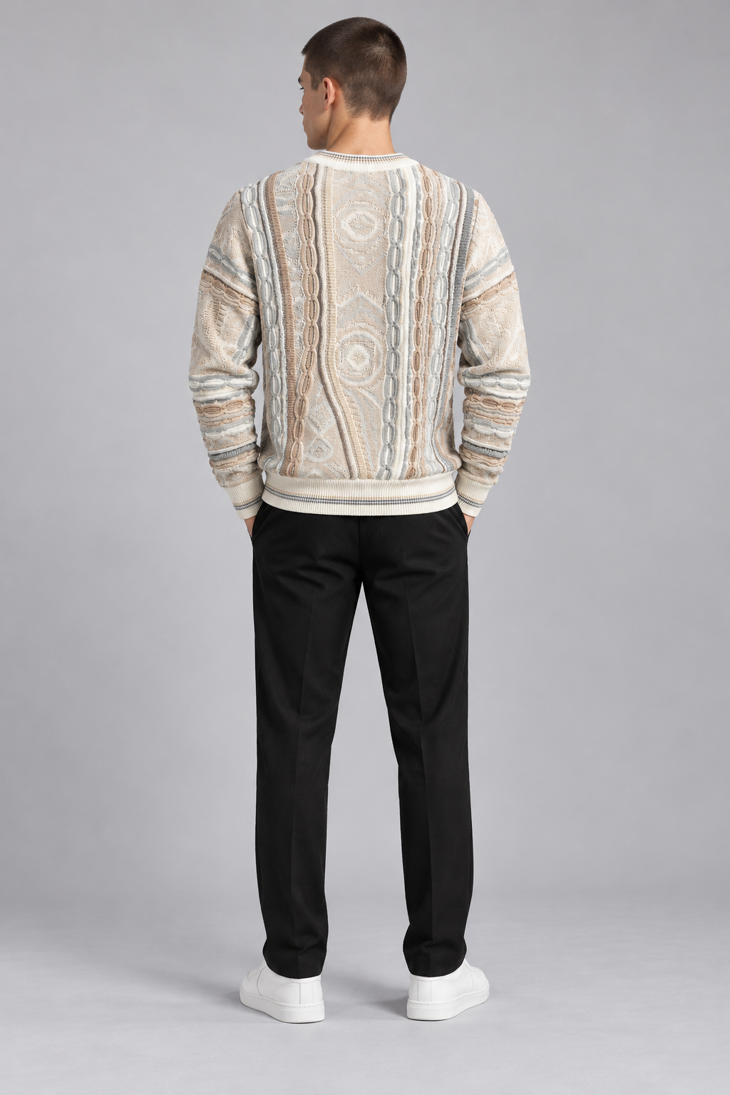 Carlo Colucci Strickpullover Beige