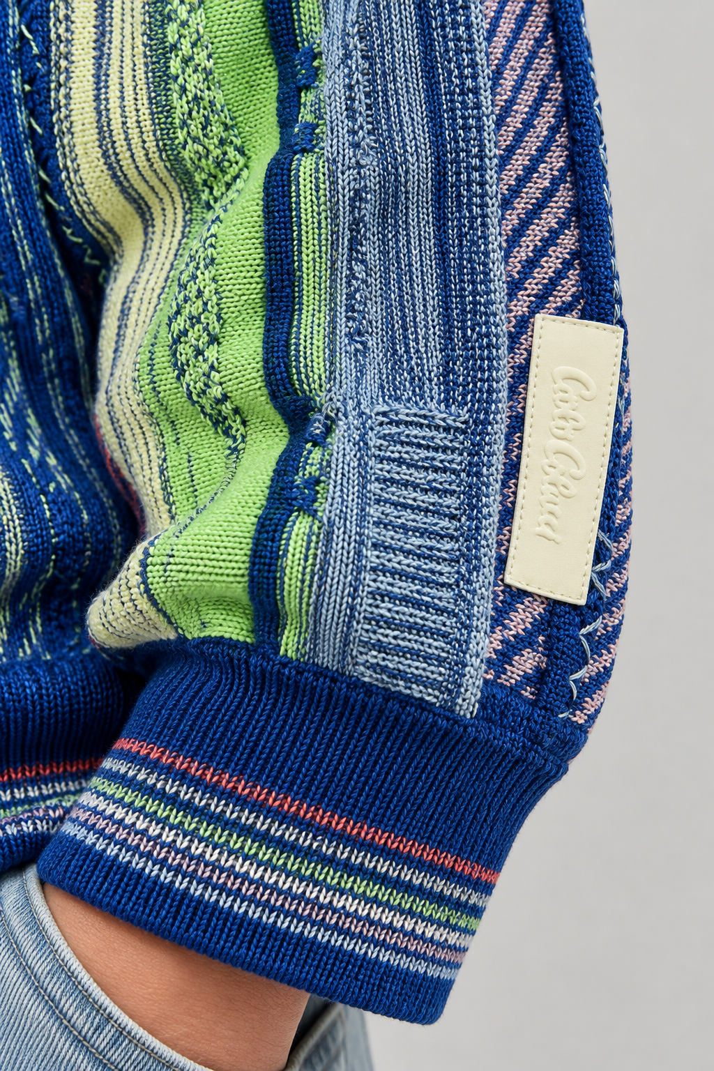 Carlo Colucci Strickpullover Blau