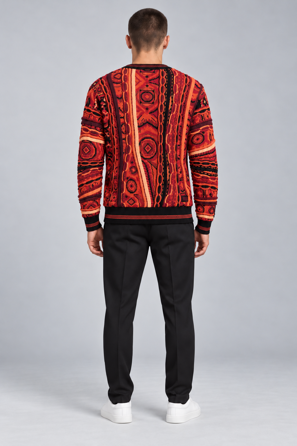 Carlo Colucci Strickpullover rot
