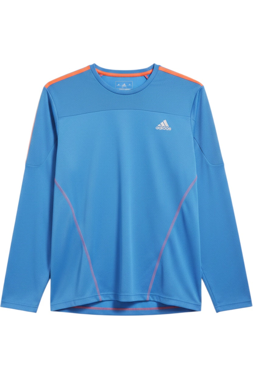 Adidas Herren Trainingsoberteil Blau Orange Einfarbig Größe 2XL