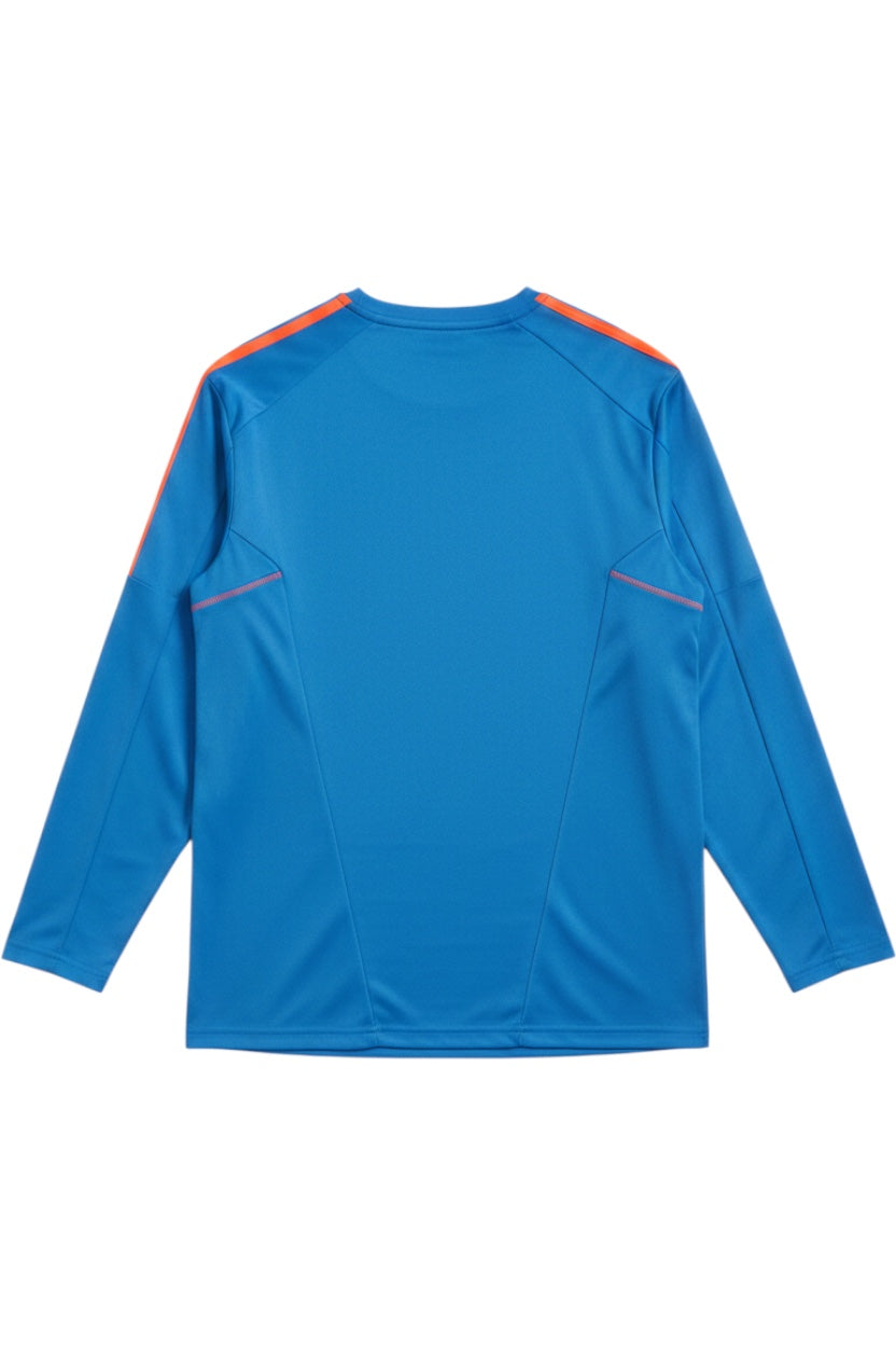 Adidas Herren Trainingsoberteil Blau Orange Einfarbig Größe 2XL