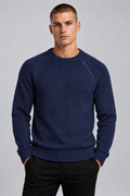 Carlo Colucci Feinstrick Pullover Blau
