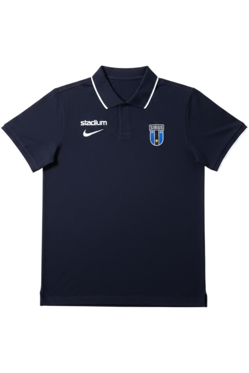 Nike Herren Poloshirt Blau Gestreift Größe S