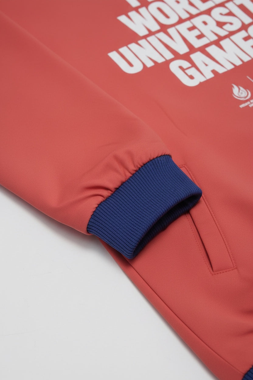 Macron Herren Trainingsjacke Rot Blau Türkis Größe XXL