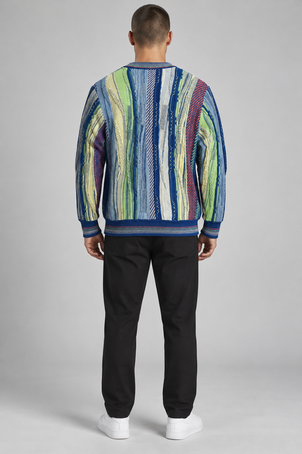 Carlo Colucci Strickpullover Blau