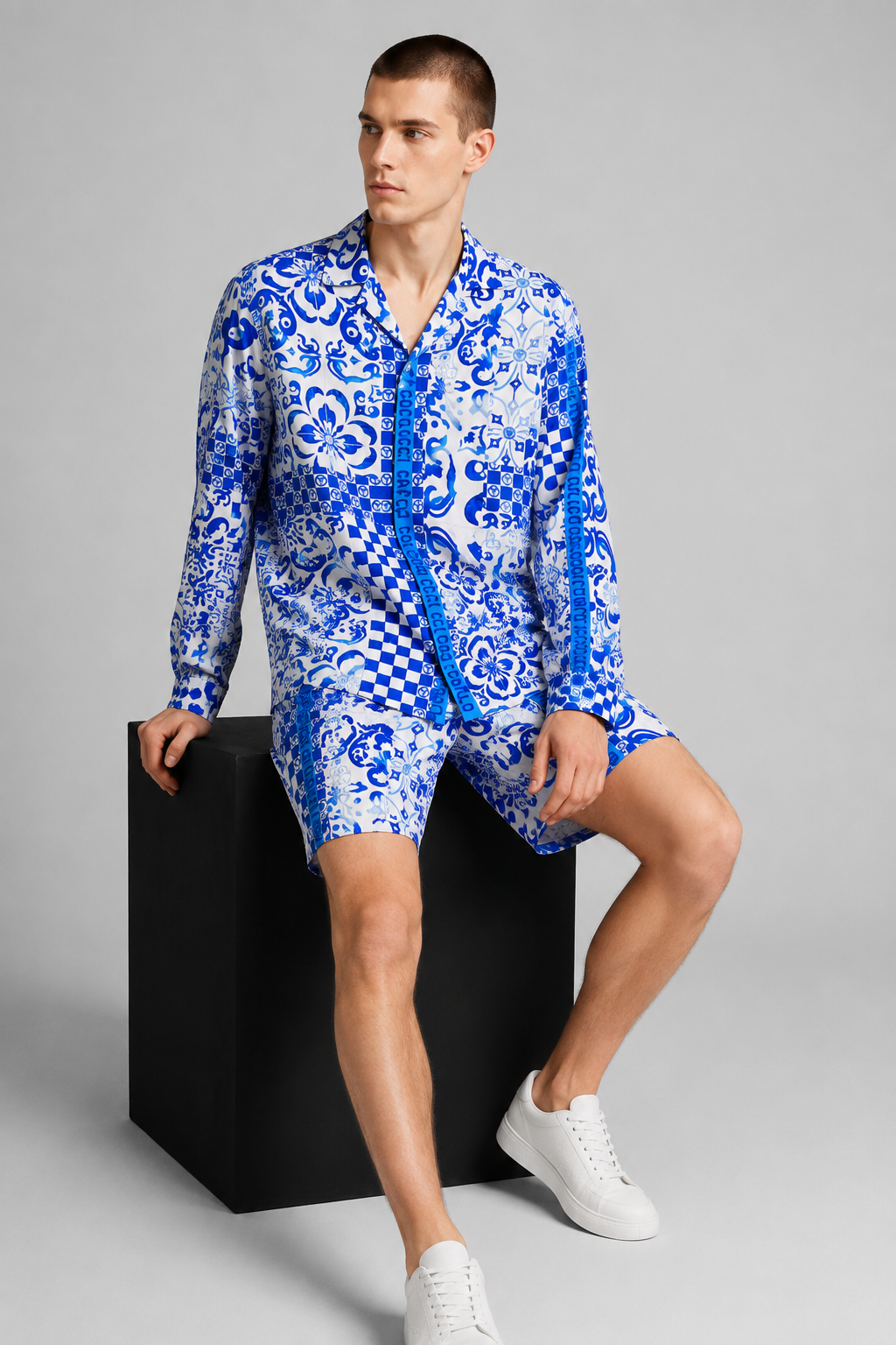 Carlo Colucci Set Hemd + Shorts