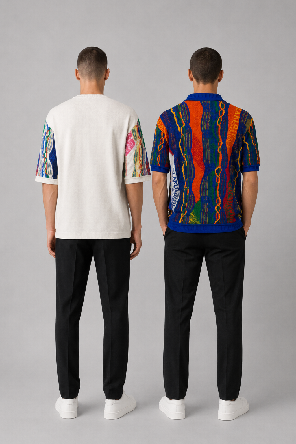 Carlo Colucci Bundle Strick-Polo + Strick-Shirt