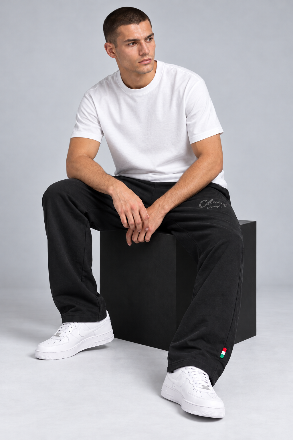 Carlo Colucci Jogginghose Schwarz