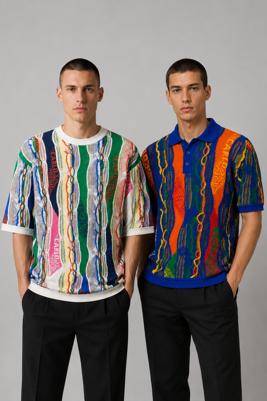 Carlo Colucci Bundle Strick-Polo + Strick-Shirt