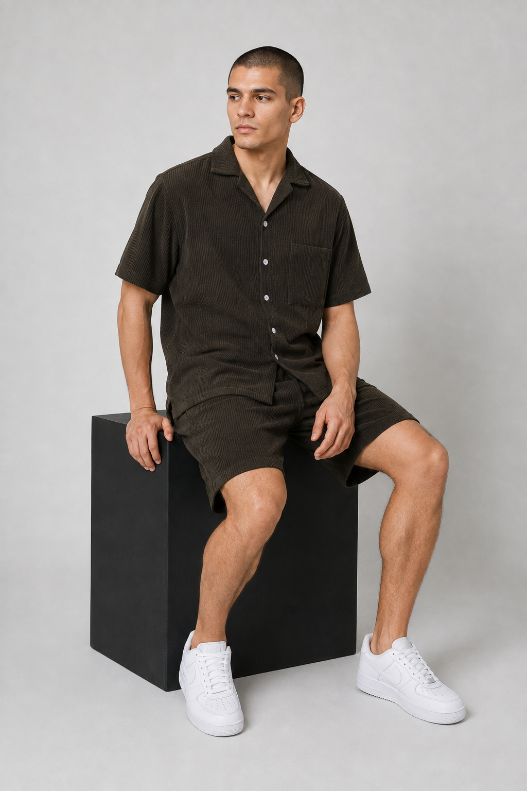 Old Money Style Set Hemd + Shorts L