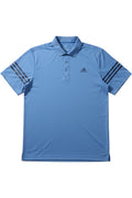 Adidas Herren Poloshirt Blau Gestreift Größe M