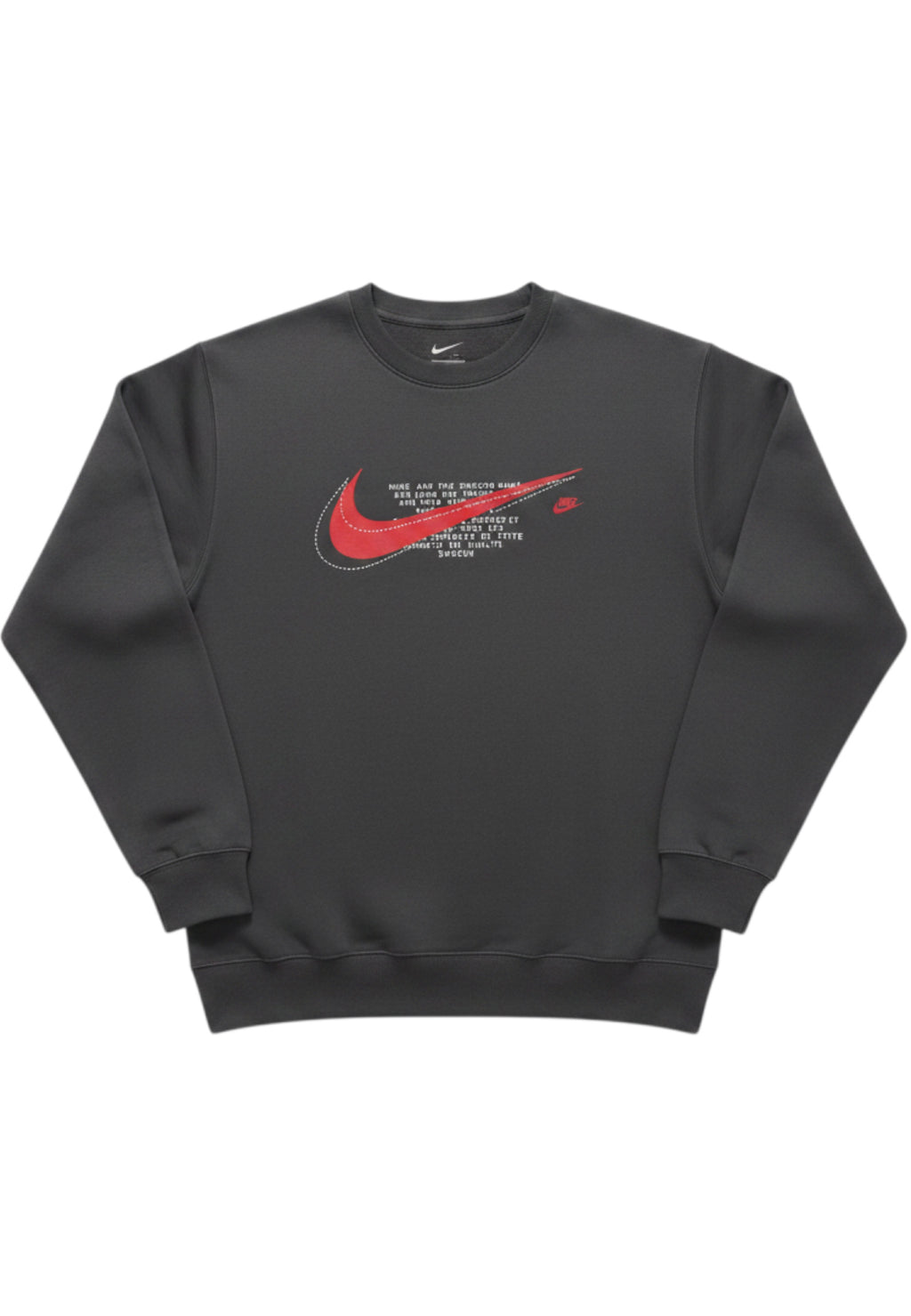 Nike Herren Sweatshirt Grau Rot Größe L