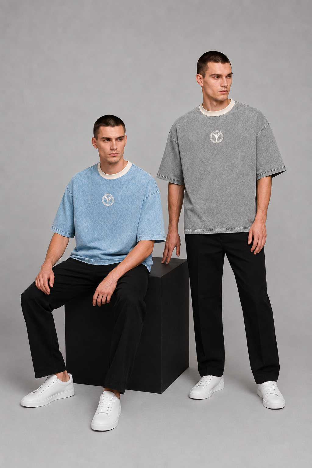 Carlo Colucci Set 2 T-Shirts Denim